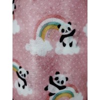 福建厂家 粉色熊猫水刺布 印花水刺布 可来图定做