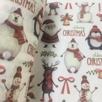 厂家直销 圣诞水刺布 口罩布 图案可定制