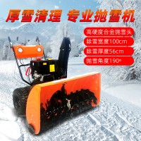 小型扫雪机手推全齿轮扫雪车 道路积雪滚刷清理市政环卫扫雪机