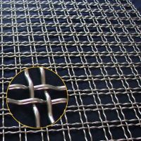不锈钢轧花网养猪网金属重型黑钢编织网矿用钢丝轧花网片