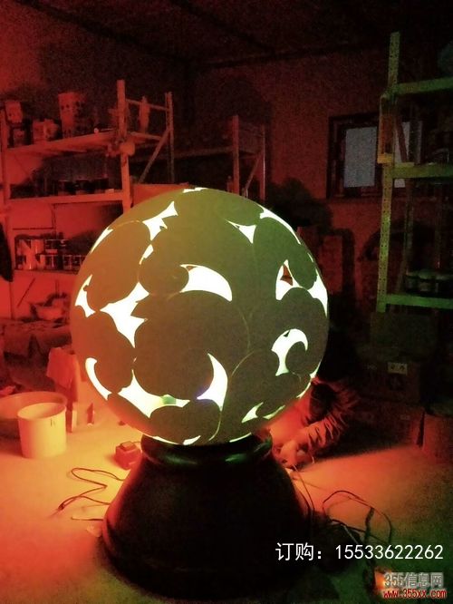 不锈钢镂空圆球雕塑定制园林大型灯光圆形花球模型户外摆件